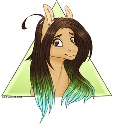 Size: 737x807 | Tagged: safe, artist:dementra369, oc, oc only, earth pony, pony, bust, ear fluff, female, mare, portrait, solo