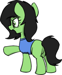 Size: 807x964 | Tagged: safe, artist:skitter, edit, oc, oc only, oc:filly anon, pony, clothes, female, filly, raised hoof, simple background, solo, transparent background