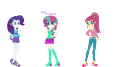 Size: 1333x720 | Tagged: safe, artist:1313jaysong1313, artist:selenaede, rarity, sour sweet, oc, oc:sweet poisonberry, equestria girls, g4, base used, family, female, lesbian, magical lesbian spawn, offspring, parent:rarity, parent:sour sweet, parents:sourity, shipping, sourity