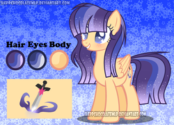 Size: 2732x1968 | Tagged: safe, artist:sleppchocolatemlp, oc, oc only, oc:lightning flash, pegasus, pony, female, mare, offspring, parent:flash sentry, parent:twilight sparkle, parents:flashlight, reference sheet, solo