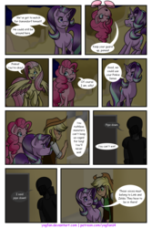 Size: 1200x1800 | Tagged: safe, artist:yogfan, applejack, fluttershy, pinkie pie, starlight glimmer, pony, comic:but i do now, equestria girls, g4, comic, crossover, the legend of zelda