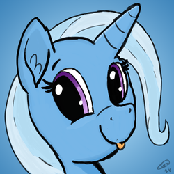 Size: 3000x3000 | Tagged: safe, artist:teletom, trixie, pony, unicorn, g4, :p, cute, female, high res, solo, tongue out