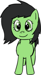 Size: 501x912 | Tagged: safe, artist:craftycirclepony, oc, oc only, oc:filly anon, pony, female, filly, happy, looking at you, simple background, smiling, solo, standing, transparent background