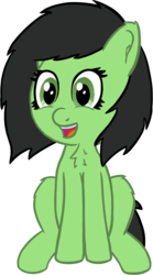 Size: 641x1154 | Tagged: safe, artist:craftycirclepony, oc, oc only, oc:filly anon, pony, chest fluff, cute, ear fluff, excited, female, filly, happy, leg fluff, looking at you, open mouth, simple background, sitting, smiling, solo, transparent background
