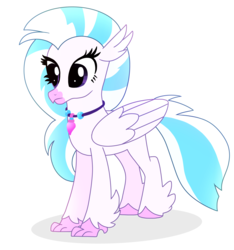 Size: 2689x2876 | Tagged: safe, artist:saveraedae, silverstream, classical hippogriff, hippogriff, g4, school daze, female, high res, jewelry, necklace, simple background, solo, transparent background, vector