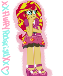 Size: 1024x1229 | Tagged: safe, artist:xxfluffypachirisuxx, sunset shimmer, equestria girls, g4, my little pony equestria girls: friendship games, clothes, female, high heels, shoes, simple background, solo, transparent background