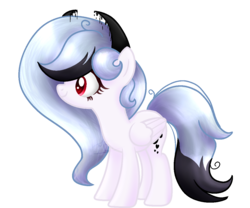 Size: 1200x1000 | Tagged: safe, artist:xxmelody-scribblexx, oc, oc only, oc:liquid ink, pegasus, pony, female, horns, mare, simple background, solo, transparent background