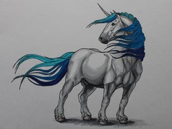 Size: 1280x964 | Tagged: safe, artist:annablake, shining armor, horse, pony, unicorn, g4, hoers, male, nudity, realistic, realistic anatomy, realistic horse legs, sheath, simple background, solo, stallion, traditional art, unshorn fetlocks, white background