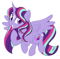 Size: 1024x995 | Tagged: safe, artist:azure-art-wave, oc, oc only, oc:andromeda, alicorn, pony, alicorn oc, female, magical lesbian spawn, mare, offspring, parent:starlight glimmer, parent:twilight sparkle, parents:twistarlight, simple background, solo, transparent background