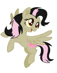 Size: 824x1064 | Tagged: safe, artist:rainbows-skies, oc, oc only, oc:harmony, hybrid, pegasus, pony, female, interspecies offspring, mare, offspring, parent:discord, parent:fluttershy, parents:discoshy, simple background, solo, transparent background