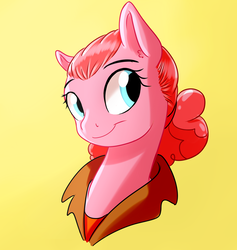 Size: 1280x1353 | Tagged: safe, artist:3lorenzo3, pinkie pie, earth pony, pony, g4, alternate hairstyle, bust, female, looking back, mare, smiling