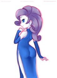 Size: 1152x1584 | Tagged: safe, artist:drantyno, rarity, human, equestria girls, g4, ass, butt, cheongsam, clothes, dress, female, rearity, side slit, simple background, solo, transparent background