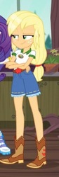 Size: 165x491 | Tagged: safe, screencap, applejack, equestria girls, g4, my little pony equestria girls: legend of everfree, cropped, legs, wet, wet hair