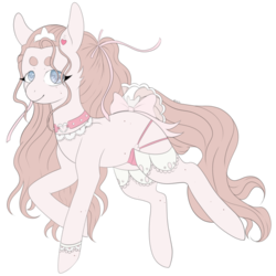 Size: 1024x1024 | Tagged: safe, artist:veincchi, oc, oc only, earth pony, pony, bow, female, mare, simple background, solo, tail, tail bow, transparent background