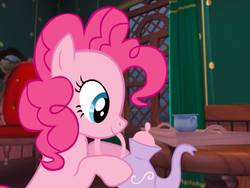 Size: 1024x768 | Tagged: safe, pinkie pie, g4, teapot, veggietales