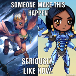 Size: 2048x2048 | Tagged: safe, somnambula, g4, exploitable meme, high res, make it happen, meme, overwatch, pharah