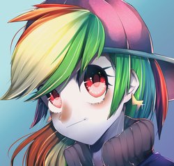 Size: 2000x1910 | Tagged: safe, artist:setoya, rainbow dash, equestria girls, equestria girls specials, g4, my little pony equestria girls: summertime shorts, backwards ballcap, baseball cap, cap, clothes, cute, ear piercing, earring, female, hat, looking at you, piercing, rapper dash, solo