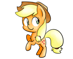 Size: 1280x1024 | Tagged: safe, artist:sugar morning, applejack, earth pony, pony, g4, cute, female, hat, mare, rearing, simple background, solo, transparent background, yeehaw