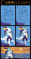 Size: 2160x4145 | Tagged: safe, artist:taggerung, rarity, pony, g4, advertisement, alternate hairstyle, commission, commission info, punk, raripunk