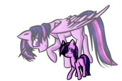 Size: 5000x3326 | Tagged: safe, artist:those kids in the corner, twilight sparkle, alicorn, pony, unicorn, g4, female, filly, filly twilight sparkle, hair over one eye, self ponidox, simple background, transparent background, twilight sparkle (alicorn), unicorn twilight, younger