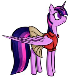 Size: 5000x5000 | Tagged: safe, artist:those kids in the corner, twilight sparkle, alicorn, pony, g4, absurd resolution, clothes, female, mare, profile, simple background, solo, transparent background, twilight sparkle (alicorn), uniform