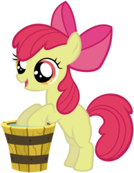 Size: 4261x5501 | Tagged: safe, artist:flutterguy317, apple bloom, g4, the cutie mark chronicles, .svg available, absurd resolution, bipedal, bucket, female, simple background, solo, splashing, transparent background, vector, water
