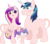 Size: 7189x6285 | Tagged: safe, artist:ekkitathefilly, artist:frownfactory, artist:red4567, edit, edited edit, editor:slayerbvc, vector edit, princess cadance, princess flurry heart, shining armor, alicorn, pony, unicorn, g4, absurd resolution, baby, baby pony, bald, bipedal, blushing, casual nudity, concave belly, covering, embarrassed, female, filly, foal, furless, furless edit, male, mare, missing accessory, naked flurry heart, naked rarity, nude edit, nudity, plucked, raised hoof, royal family, shaved, shaved tail, simple background, slender, stallion, thin, transparent background, vector