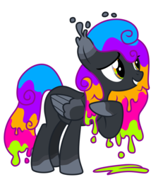 Size: 3792x4424 | Tagged: safe, artist:1ittlebird, oc, oc only, lava lamp pony, original species, pony, absurd resolution, female, simple background, solo, transparent background, wings