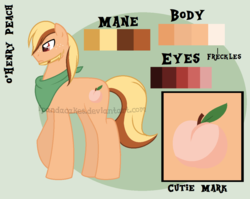 Size: 1153x919 | Tagged: safe, artist:ipandacakes, oc, oc only, oc:o'henry peach, earth pony, pony, male, reference sheet, solo, stallion