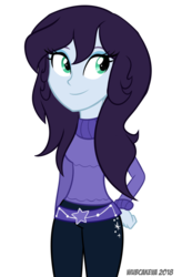 Size: 900x1300 | Tagged: dead source, safe, artist:wubcakeva, oc, oc only, oc:estelle, equestria girls, g4, clothes, equestria girls-ified, female, pants, simple background, smiling, solo, transparent background
