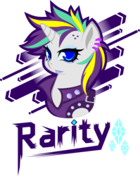 Size: 2099x2639 | Tagged: safe, artist:alpaca-pharaoh, rarity, g4, alternate hairstyle, clothes, ear piercing, earring, female, high res, jacket, jewelry, piercing, punk, raripunk, simple background, solo, text, transparent background