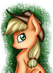 Size: 1936x2688 | Tagged: safe, artist:qbellas, applejack, earth pony, pony, g4, chest fluff, female, mare, simple background, sitting, solo, transparent background