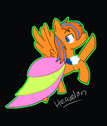 Size: 1643x1925 | Tagged: safe, artist:heavelon-x, oc, oc only, oc:cold front, pegasus, pony, clothes, crossdressing, dress, flying, necktie, solo