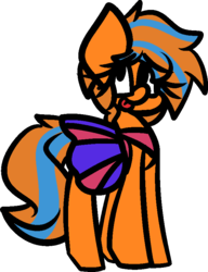 Size: 658x856 | Tagged: safe, artist:moonydusk, oc, oc only, oc:cold front, pegasus, pony, bow, cheerleader, cheerleader outfit, clothes, crossdressing, derp, dress, eyelashes, silly, silly pony, simple background, smiling, solo, tongue out, transparent background