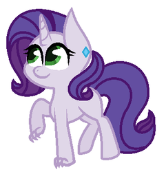 Size: 340x352 | Tagged: safe, artist:candie-cane-draws, oc, oc only, dracony, hybrid, interspecies offspring, offspring, parent:rarity, parent:spike, parents:sparity, solo