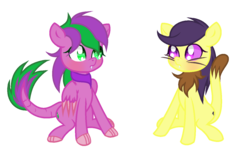 Size: 1347x815 | Tagged: safe, artist:galaxyswirlsyt, oc, oc only, oc:cardamom, oc:firestorm swirl, abyssinian, cat, cat pony, dracony, hybrid, original species, lateverse, g4, my little pony: the movie, alternate universe, base used, commission, fangs, fur, next generation, offspring, parent:amethyst star, parent:capper dapperpaws, parent:saffron masala, parent:spike, parents:amespike, parents:saffer, scales, simple background, sitting, tail, transparent background, whiskers, wings