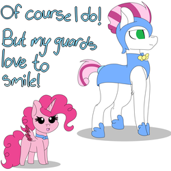 Size: 3000x3000 | Tagged: safe, artist:tomboygirl45, pinkie pie, oc, alicorn, pony, princessponk, g4, alicornified, armor, ask, bowtie, chibi, high res, pinkiecorn, race swap, tumblr, xk-class end-of-the-world scenario