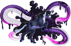 Size: 1367x882 | Tagged: safe, artist:bijutsuyoukai, oc, oc only, oc:squishy, pony, unicorn, male, simple background, solo, stallion, tentacles, transparent background