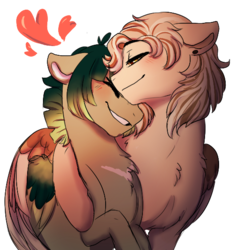 Size: 534x570 | Tagged: safe, artist:miamaha, oc, oc only, pony, blushing, ear piercing, female, floppy ears, lesbian, mare, oc x oc, piercing, shipping, simple background, smiling, transparent background