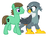 Size: 1320x968 | Tagged: safe, gabby, oc, oc:ian, earth pony, griffon, pony, g4, duo, simple background, white background