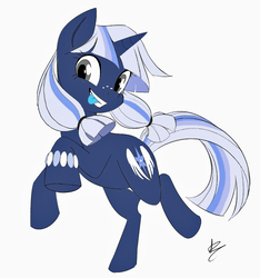 Size: 703x750 | Tagged: safe, artist:draggincat, color edit, edit, oc, oc only, oc:silverlay, original species, pony, umbra pony, unicorn, colored, female, low res image, mare, simple background, solo, tongue out, white background