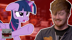 Size: 1768x992 | Tagged: safe, twilight sparkle, alicorn, pony, g4, chad james, death battle, death battle!: raven vs twilight sparkle, exploitable meme, meme, podcast, screwattack.com, twilight sparkle (alicorn)