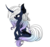 Size: 1470x1388 | Tagged: safe, artist:galaxyswirlsyt, oc, oc only, oc:shimmering moon, alicorn, bat pony, bat pony alicorn, pony, alicorn oc, bat wings, blushing, curved horn, ear fluff, female, horn, jewelry, mare, necklace, simple background, sitting, solo, transparent background