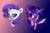 Size: 5700x3805 | Tagged: safe, artist:lilfunkman, rarity, twilight sparkle, pony, unicorn, g4, book, bust, duo, female, glasses, gradient background, heart eyes, mare, portrait, rainbow ponies, smiling, wingding eyes