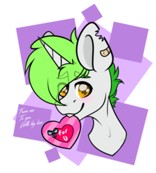 Size: 3200x3556 | Tagged: safe, artist:myshakov, oc, oc only, oc:michael, pony, unicorn, high res, holiday, male, simple background, solo, stallion, transparent background, valentine, valentine's day