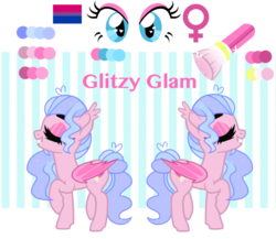 Size: 959x833 | Tagged: safe, artist:chococakebabe, oc, oc only, oc:glitzy glam, bat pony, pony, bat pony oc, colored wings, female, mare, reference sheet, simple background, solo, transparent background