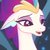Size: 400x400 | Tagged: safe, screencap, queen novo, seapony (g4), g4, my little pony: the movie, bubble, close-up, colored pupils, crepuscular rays, cropped, crown, eyelashes, eyes closed, eyeshadow, female, floppy ears, flowing mane, glowing, jewelry, lidded eyes, looking at someone, makeup, mare, ocean, open mouth, queen, regalia, seaquestria, solo, swimming, sympathy, tail, teeth, underwater, water, wings