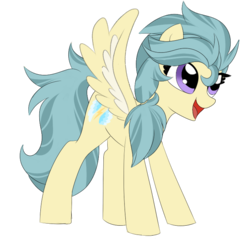 Size: 706x687 | Tagged: safe, artist:missbramblemele, oc, oc only, oc:nimbus strike, pegasus, pony, female, mare, offspring, parent:fire streak, parent:misty fly, simple background, solo, transparent background