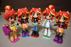 Size: 2736x1824 | Tagged: safe, sunset shimmer, equestria girls, g4, bag, boots, clothes, doll, engagement ring, equestria girls minis, irl, jacket, multeity, photo, ring, sandals, shoes, skirt, summer sunset, sunset sushi, swimsuit, they know, toy, we toys can see everything