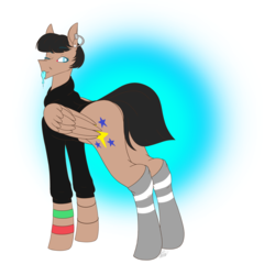 Size: 8088x8100 | Tagged: safe, artist:ggchristian, oc, oc only, oc:star, pegasus, pony, absurd resolution, clothes, female, mare, socks, solo, sweater, tongue out